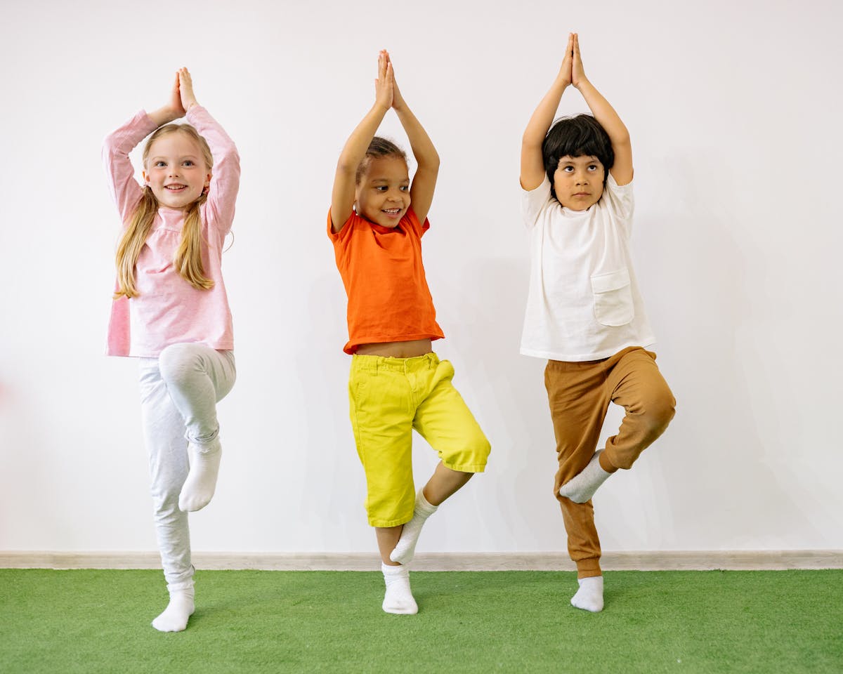 Children engaged in active movement-based learning